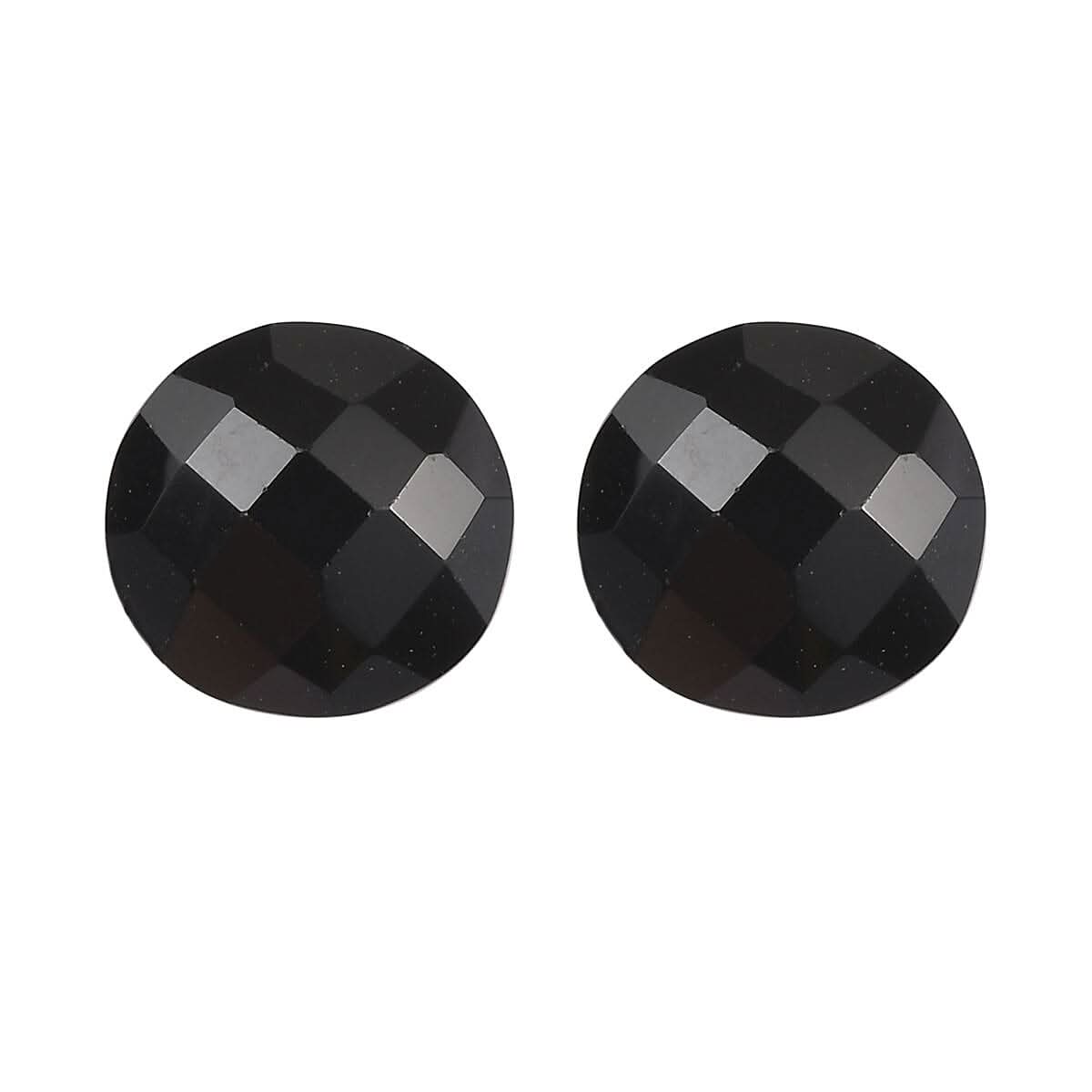 Set of 2 Thai Black Spinel (Rnd 6 mm) 1.85 ctw Loose Gemstone