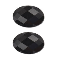 Set of 2 Thai Black Spinel (Oval 6x4 mm) 0.76 ctw Loose Gemstone