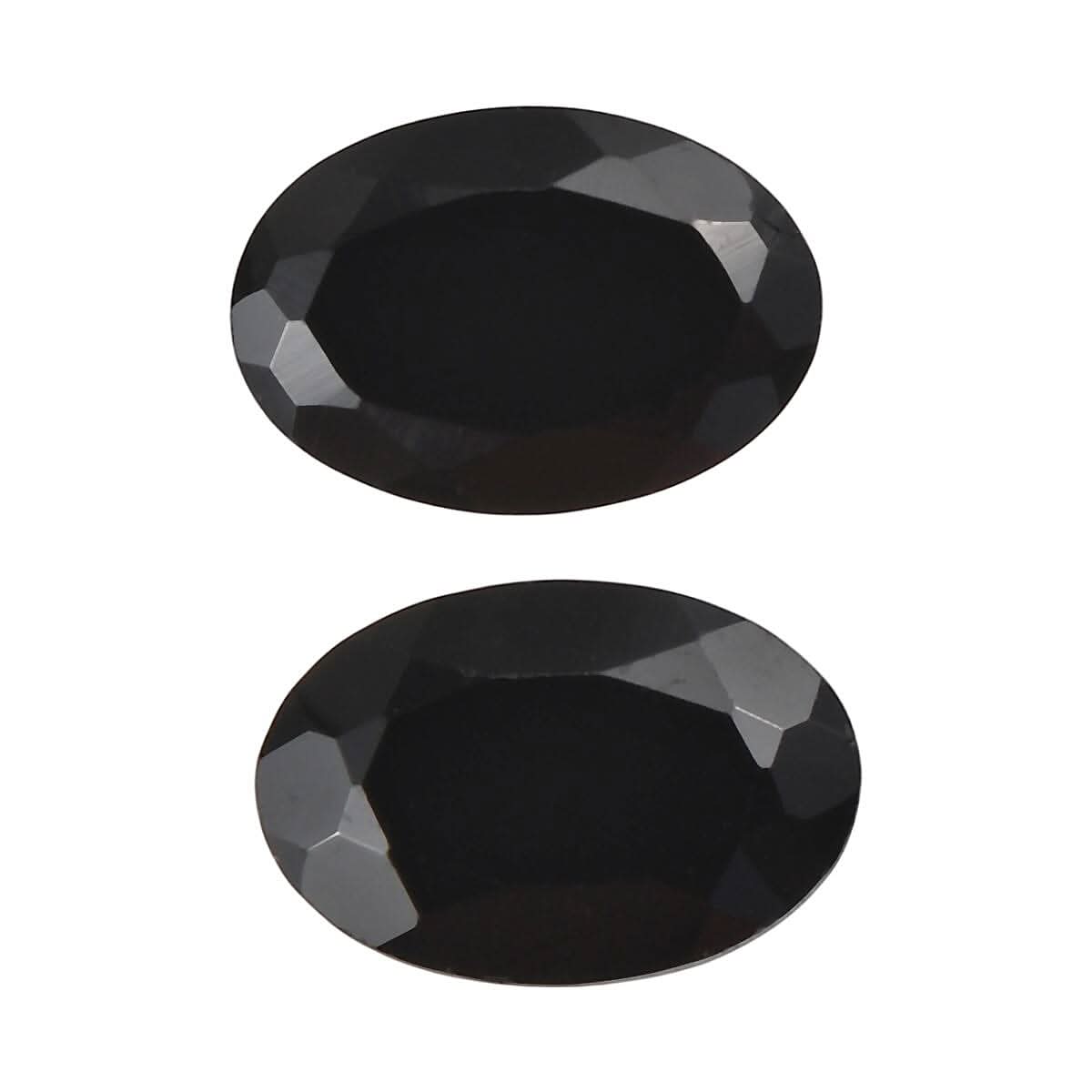 Set of 2 Australian Black Tourmaline (Oval 6x4 mm) 1.04 ctw Loose Gemstone