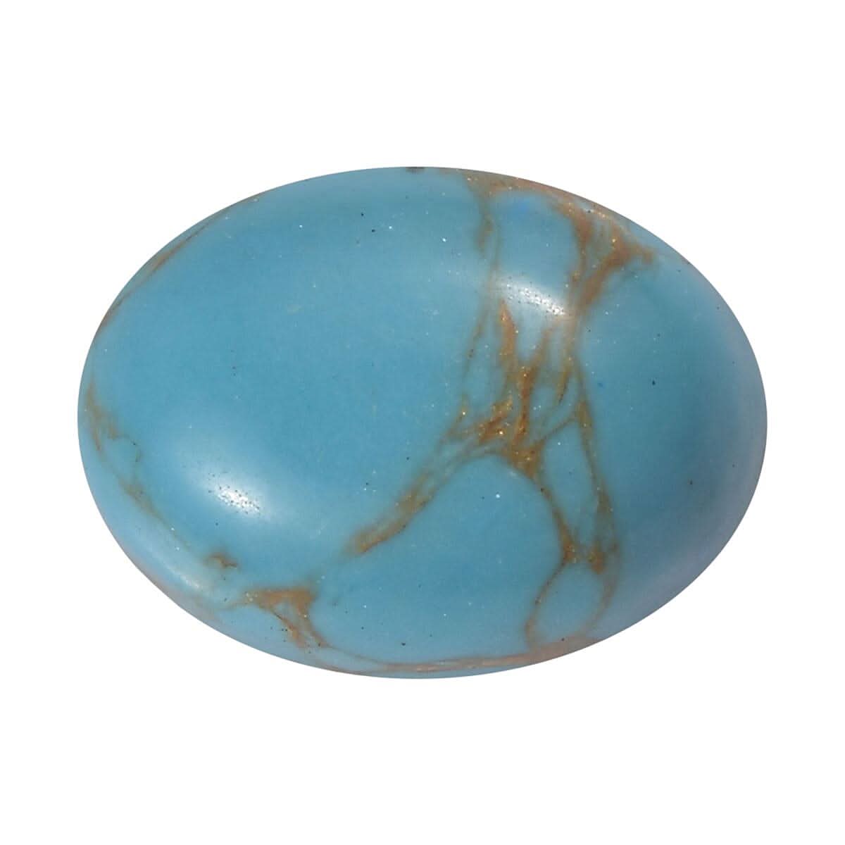 Blue Turquoise (Ovl 8x6 mm) 1.10 ctw Loose Gemstone