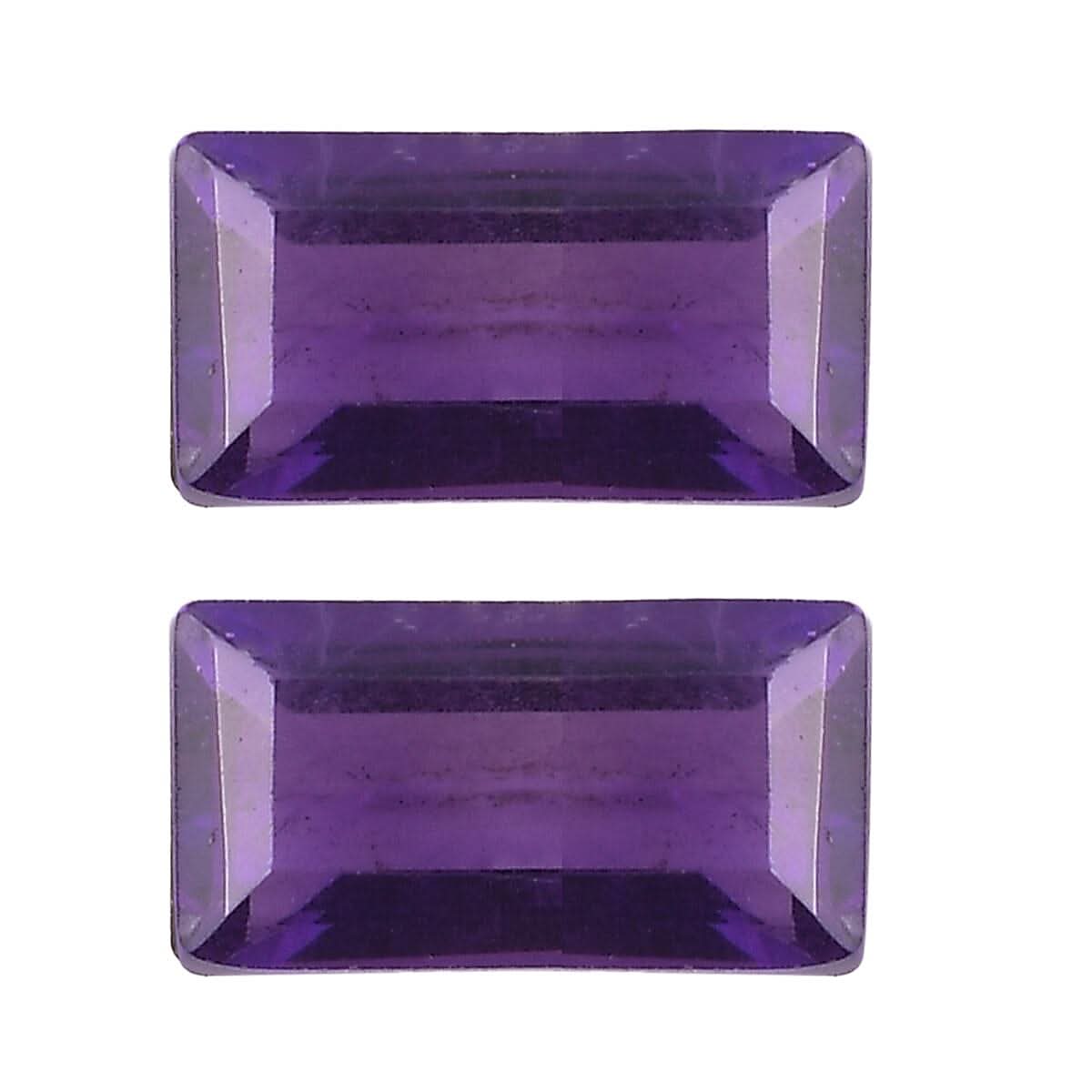 African Amethyst Set of 2 (Bgt 6x3 mm) 0.61 ctw Loose Gemstone