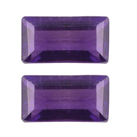 African Amethyst Set of 2 (Bgt 6x3 mm) 0.61 ctw Loose Gemstone