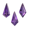 African Amethyst Set of 3 (Kite 14x7 mm) 5.43 ctw Loose Gemstone - Sticky add to cart bar