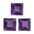 African Amethyst Set of 3 (Sqr 6 mm) 2.55 ctw Loose Gemstone - Sticky add to cart bar