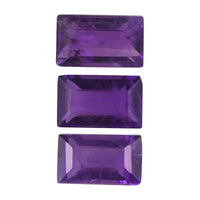African Amethyst Set of 3 (Bgt 5x3 mm) 0.74 ctw Loose Gemstone