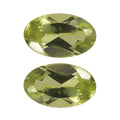 Set of 2 Peridot (Oval 5x3 mm) 0.22 ctw Loose Gemstone - Sticky add to cart bar