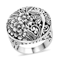 Bali Legacy Sterling Silver Floral Ring (Size 10.0) (9.88 g)