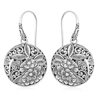 Bali Legacy Sterling Silver Floral Earrings 11.65 Grams