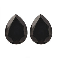 Silver Shungite Set of 2 (Pear 8x6 mm) 1.09 ctw Loose Gemstone