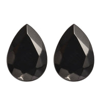 Silver Shungite Set of 2 (Pear 7x5 mm) 0.79 ctw Loose Gemstone