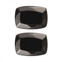 Silver Shungite Set of 2 (Cush 7x5 mm) 0.88 ctw Loose Gemstone