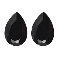 Set of 2 Thai Black Spinel (Pear 6x4 mm) 0.89 ctw Loose Gemstone