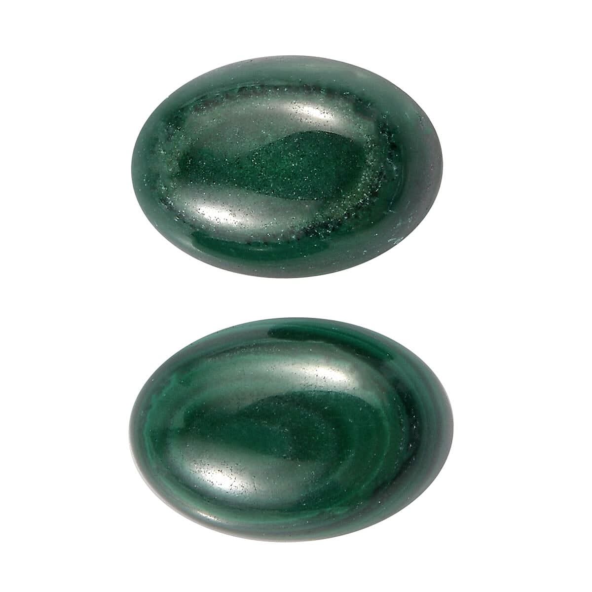 African Malachite (Ovl 7x5 mm) 1.56 ctw Loose Gemstone
