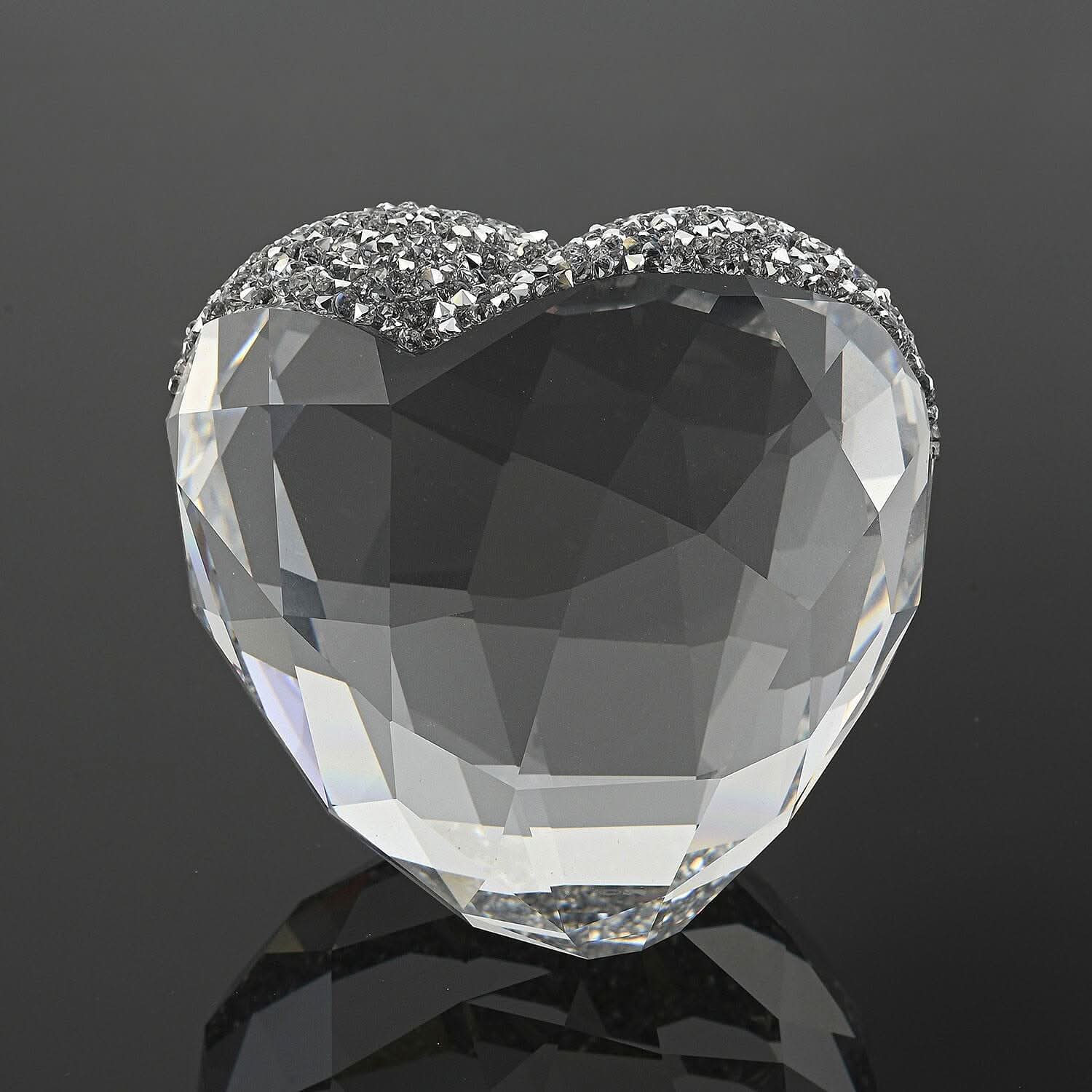 CLOSEOUT Swarovski Love Heart Clear Swarovski Crystal, Large Heart Figurine - Ships in 10-15 Business Days