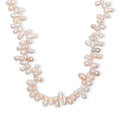 Multi Color Freshwater Pearl Necklace in Rhodium Over Sterling Silver 18 Inches - Sticky add to cart bar