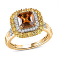 D'Joy Golden Turkizite, Multi Gemstone Ring in 18K Vermeil YG Over Sterling Silver (Size 10.0) 3.25 ctw - Sticky add to cart bar