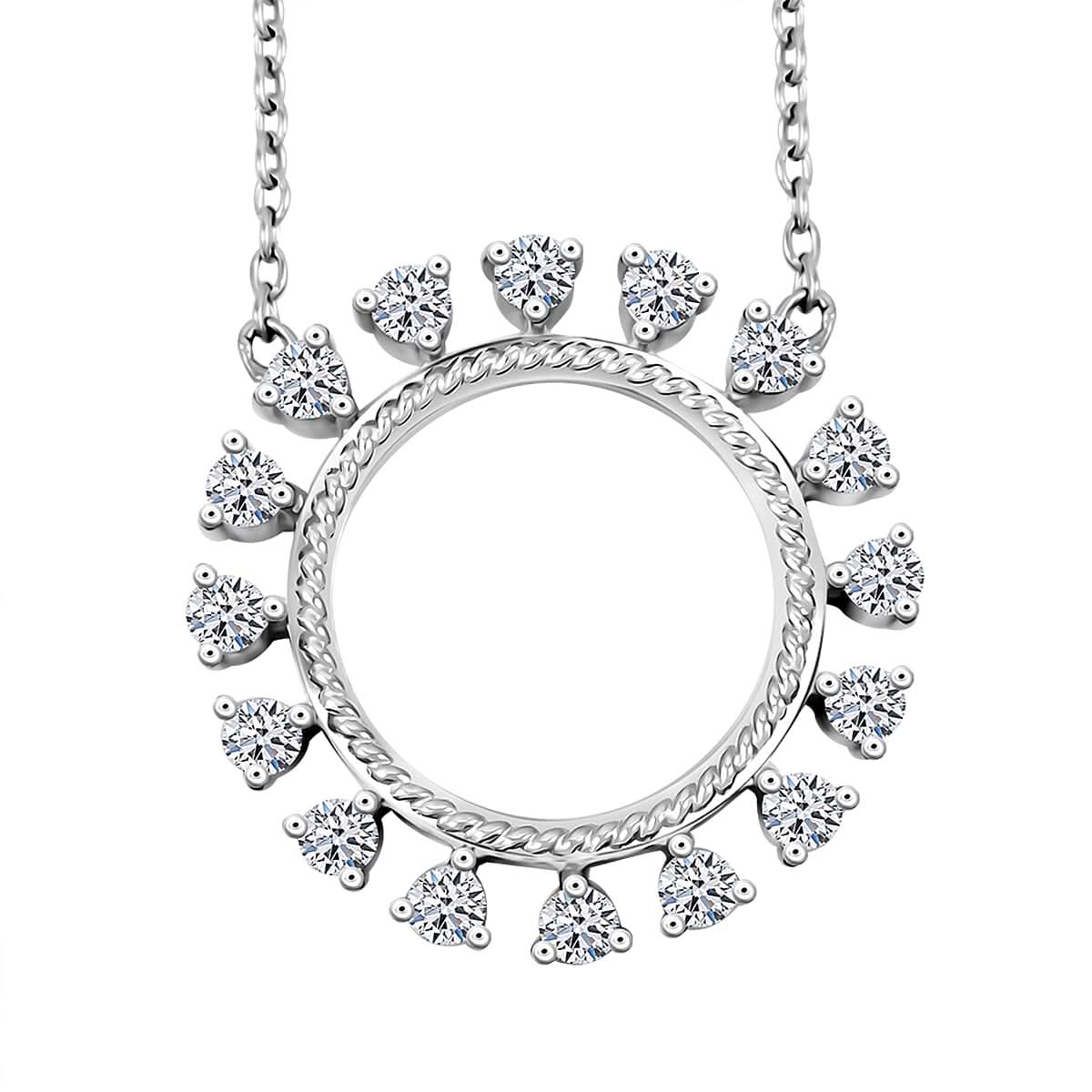 Luxuriant Lab Grown Diamond 0.50 ctw Necklace 18-20 Inches in Sterling Silver
