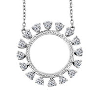 Luxuriant Lab Grown Diamond 0.50 ctw Necklace 18-20 Inches in Sterling Silver
