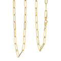 4mm Paper Clip Chain Necklace in 14K Yellow Gold 7.20 Grams 22 Inches - Sticky add to cart bar