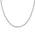 D'Joy Tanzanite, Multi Gemstone Necklace (18 Inches) in Rhodium Over Sterling Silver 14.75 ctw - Sticky add to cart bar