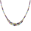 D'Joy Multi Gemstone Necklace in Rhodium Over Sterling Silver 36.35 ctw (18 Inches) - Sticky add to cart bar