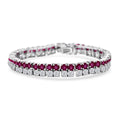 Epic Deal Niassa Ruby (FF), Moissanite Bracelet in Rhodium Over Sterling Silver (6.50 In) 19.92 ctw - Sticky add to cart bar
