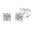 Luxuriant Lab Grown Diamond (SI) Solitaire Stud Earrings in 18K Vermeil RG Over Sterling Silver 0.50 ctw - Sticky add to cart bar