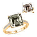 Certified & Appraised Luxoro AAA Turkizite and G-H I2 Diamond Ring in 14K Yellow Gold (Size 10.0) 5.25 ctw (Del. in 10-15 Days) - Sticky add to cart bar