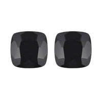 Set of 2 Thai Black Spinel (Cush 6x6 mm) 2.14 ctw Loose Gemstone