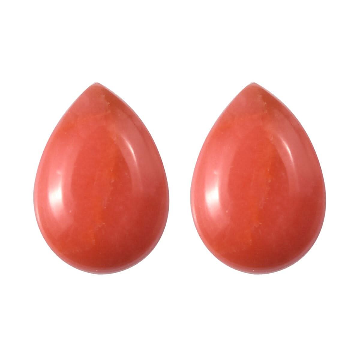 AAA Peach Opal Set of 2 (Pear 7x5 mm) 0.96 ctw Loose Gemstone