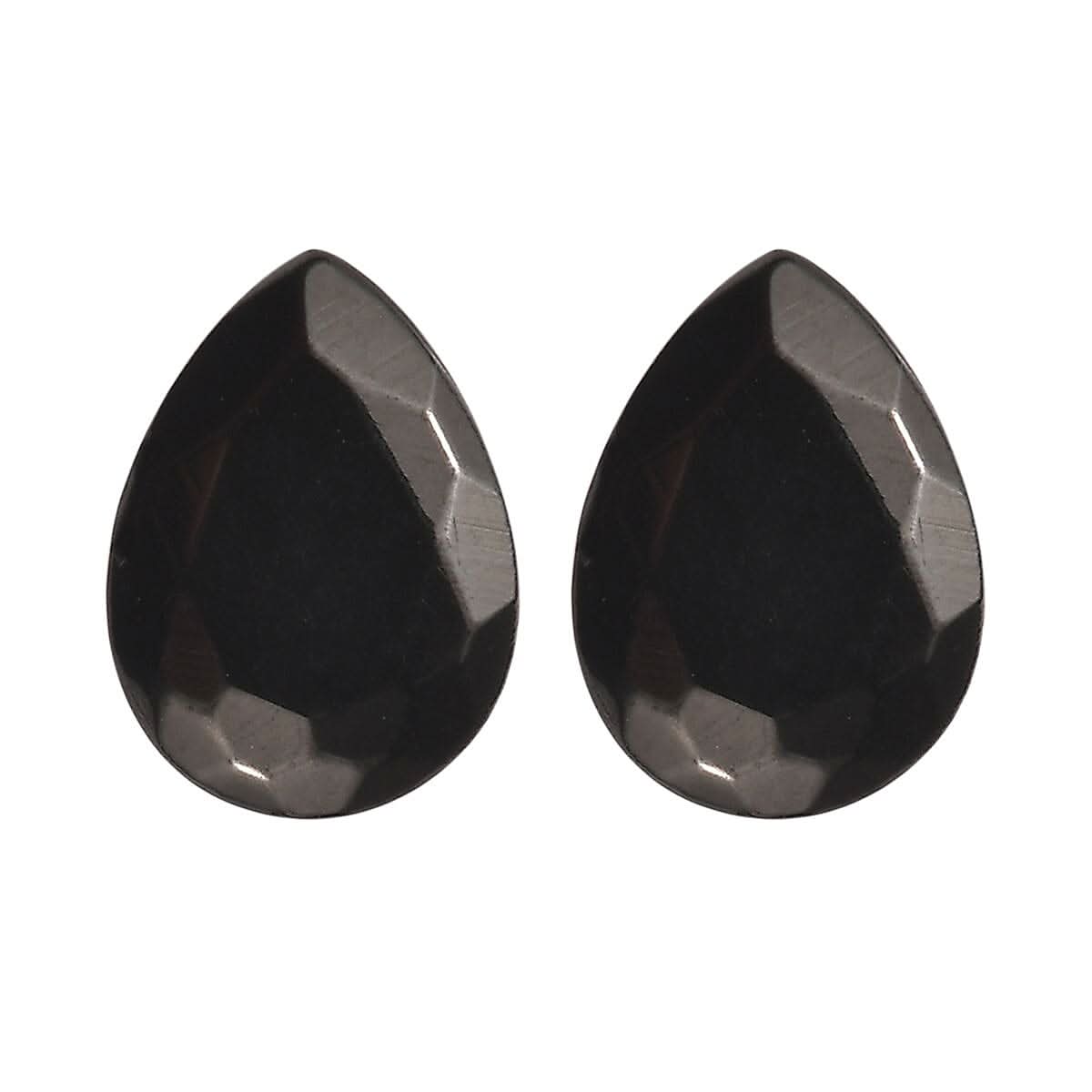 Silver Shungite Set of 2 (Pear 7x5 mm) 0.56 ctw Loose Gemstone
