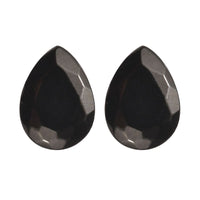 Silver Shungite Set of 2 (Pear 7x5 mm) 0.56 ctw Loose Gemstone