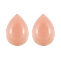 Peruvian Pink Opal Set of 2 (Pear 7x5 mm) 1.11 ctw Loose Gemstone