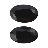Set of 2 Thai Black Spinel (Oval 5x3 mm) 0.55 ctw Loose Gemstone
