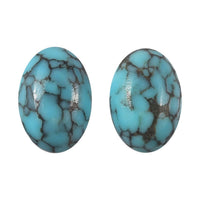 AA Blue Moon Turquoise Set of 2 (Ovl 6x4mm) 0.89 ctw Loose Gemstone
