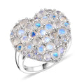 Karis Moon Glow Moonstone Ring in Platinum Bond (Size 10.0) 3.60 ctw - Sticky add to cart bar