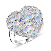 Karis Moon Glow Moonstone Ring in Platinum Bond (Size 10.0) 3.60 ctw