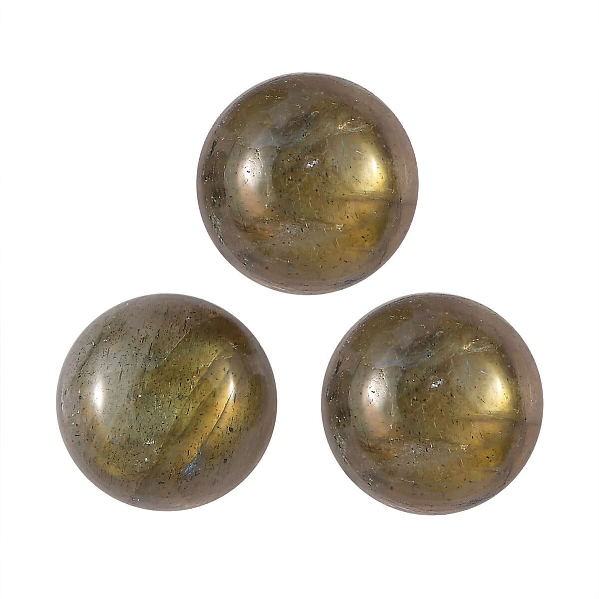 Labradorite Set of 3 (Rnd 6 mm) 3.35 ctw Loose Gemstone