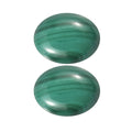 African Malachite Set of 2 (Ovl 8x6 mm) 2.28 ctw Loose Gemstone - Sticky add to cart bar