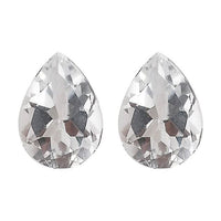 White Topaz Set of 2 (Pear 7x5 mm) 1.41 ctw Loose Gemstone