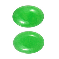 Green Jade (D) Set of 2 (Ovl 6x4 mm) 0.58 ctw Loose Gemstone
