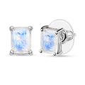 D'Joy Moon Glow Moonstone 3.00 ctw Stud Earrings in Platinum Over Sterling Silver - Sticky add to cart bar