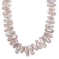 Pink Keshi Pearl Necklace in 18K Vermeil Rose Gold Over Sterling Silver 18 Inches