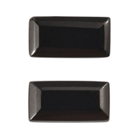 Silver Shungite Set of 2 (Bgt 6x3 mm) 0.47 ctw Loose Gemstone