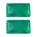 Green Onyx Set of 2 (Bgt 8x4 mm) 1.58 ctw Loose Gemstone - Sticky add to cart bar