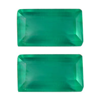 Green Onyx Set of 2 (Bgt 8x4 mm) 1.58 ctw Loose Gemstone