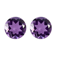 Mashamba Amethyst Set of 2 (Rnd 5 mm) 0.87 ctw Loose Gemstone