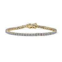 Luxuriant Lab Grown Diamond (SI) Bracelet in 18K Vermeil YG Over Sterling Silver (6.50 In) 3.75 ctw
