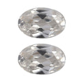 White Zircon Set of 2 (Ovl 6x4 mm) 1.28 ctw Loose Gemstone - Sticky add to cart bar