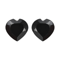 Set of 2 Thai Black Spinel (Hrt 5 mm) 0.94 ctw Loose Gemstone